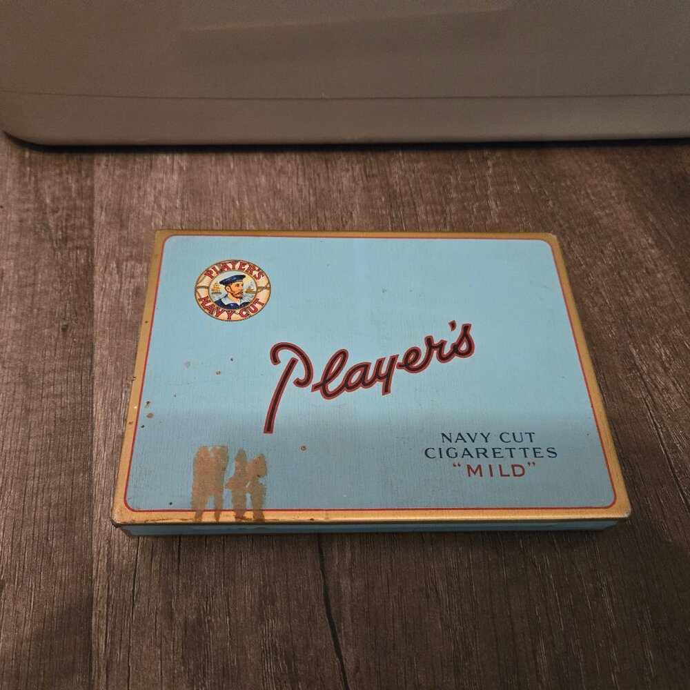 player's metal cigarette box